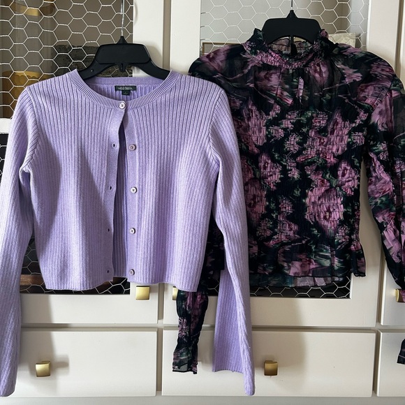 Wild Fable Lilac Ribbed Cardigan - Picture 4 of 4